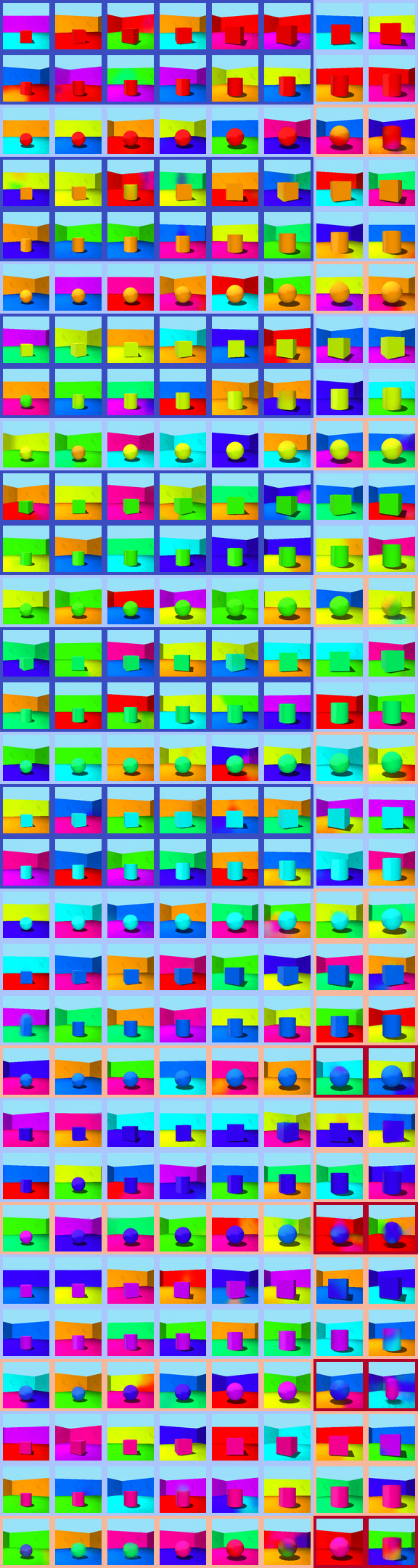 Shapes3D generations by MaskGIT